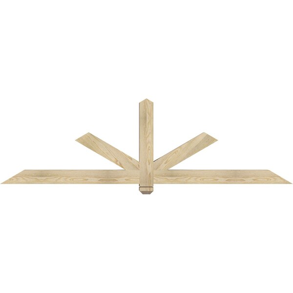 Ekena Millwork Kennewick Rough Sawn Timber Gable Bracket, Douglas Fir, 84"W x 24"H x 4"D x 4"F, 7/12 Pitch GBW084X24X0404KEN00RDF - main